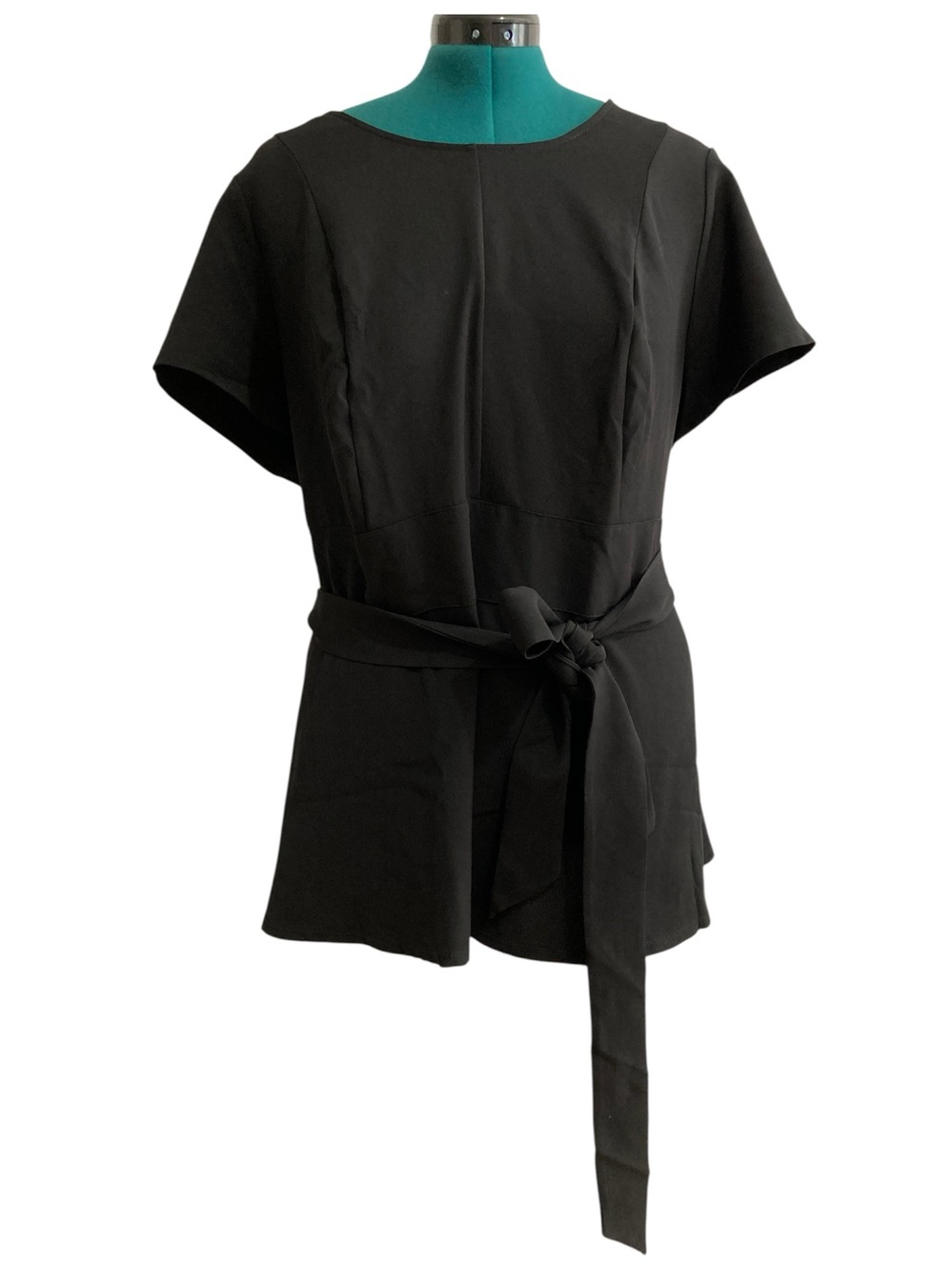 NWT Lane Bryant Illusion Collection Tie Waist Peplum Blouse